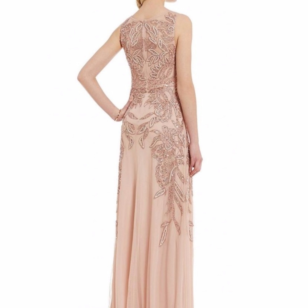 Adrianna-Papell PLUS size beaded sleeveless long gown - Picture 7 of 16